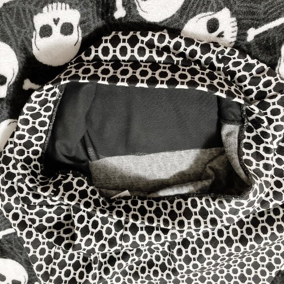 Black and white octagon chain print mini stretchy pencil skirt ~ SMALL MEDIUM - Picture 9 of 9